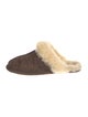 UGG Suede Fur Trim Mules