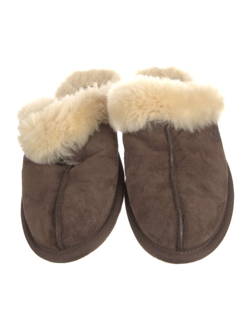 UGG Suede Fur Trim Mules