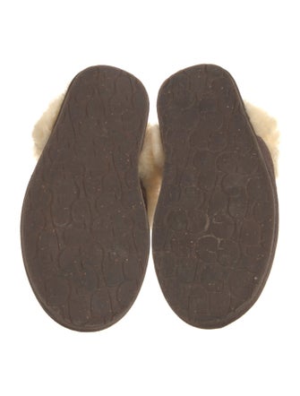 UGG Suede Fur Trim Mules