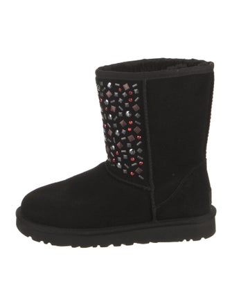 UGG Suede Crystal Embellishments Boots