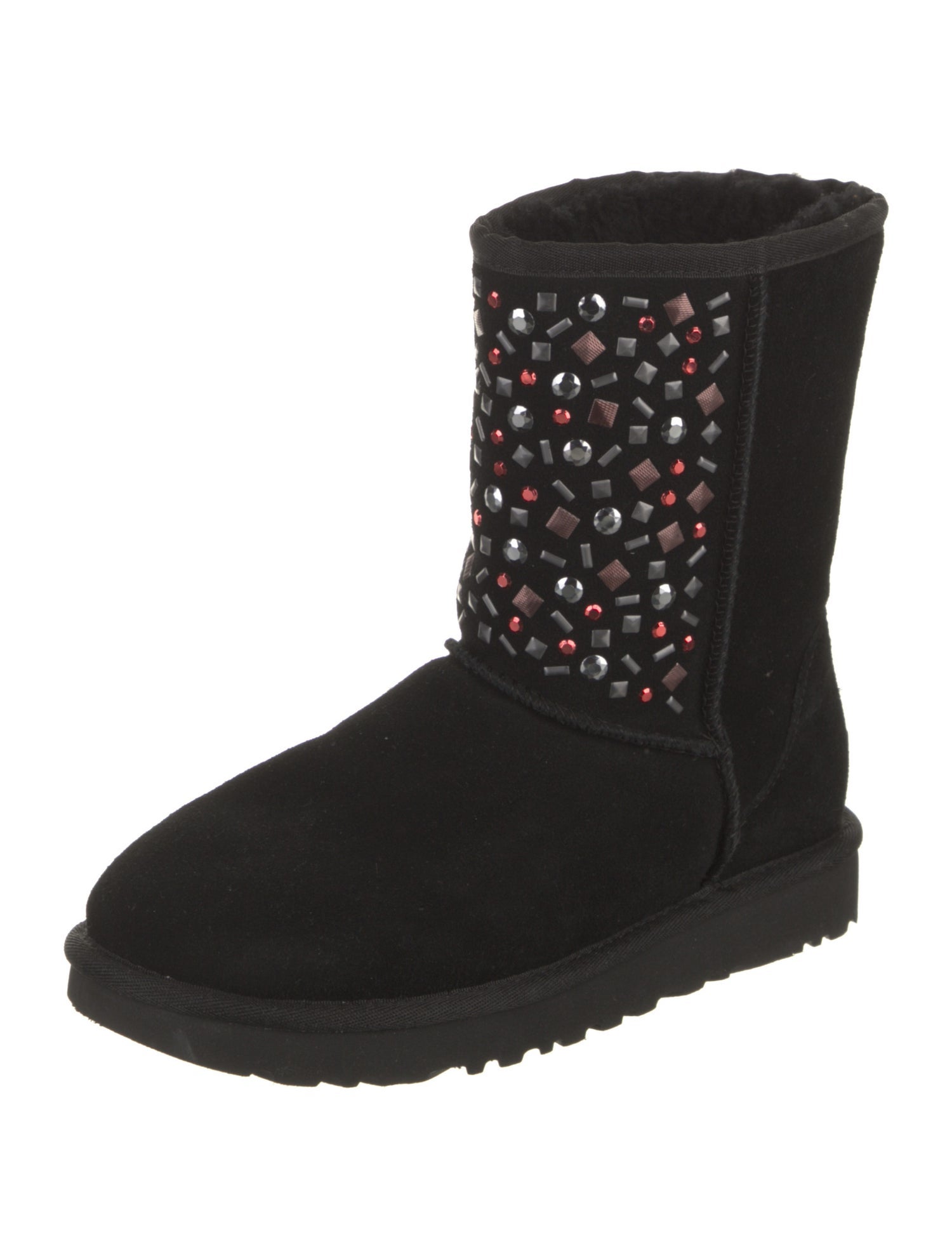 UGG Suede Crystal Embellishments Boots