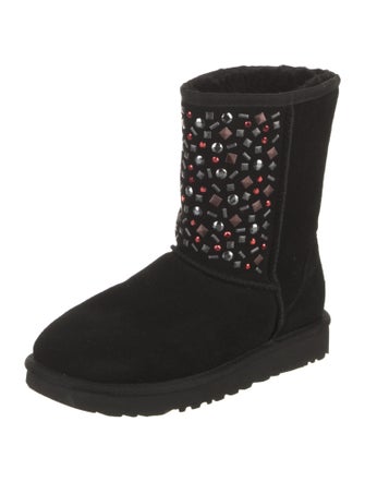 UGG Suede Crystal Embellishments Boots