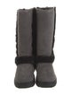 UGG Suede Fur Trim Boots