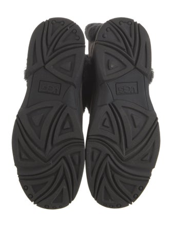 UGG Suede Fur Trim Boots