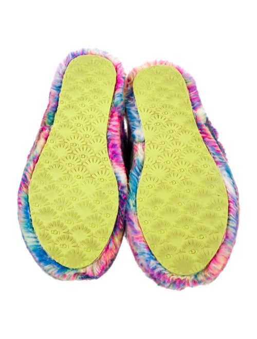 UGG Faux Fur Printed Slingback Sandals