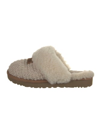 UGG Printed Fur Trim Slippers