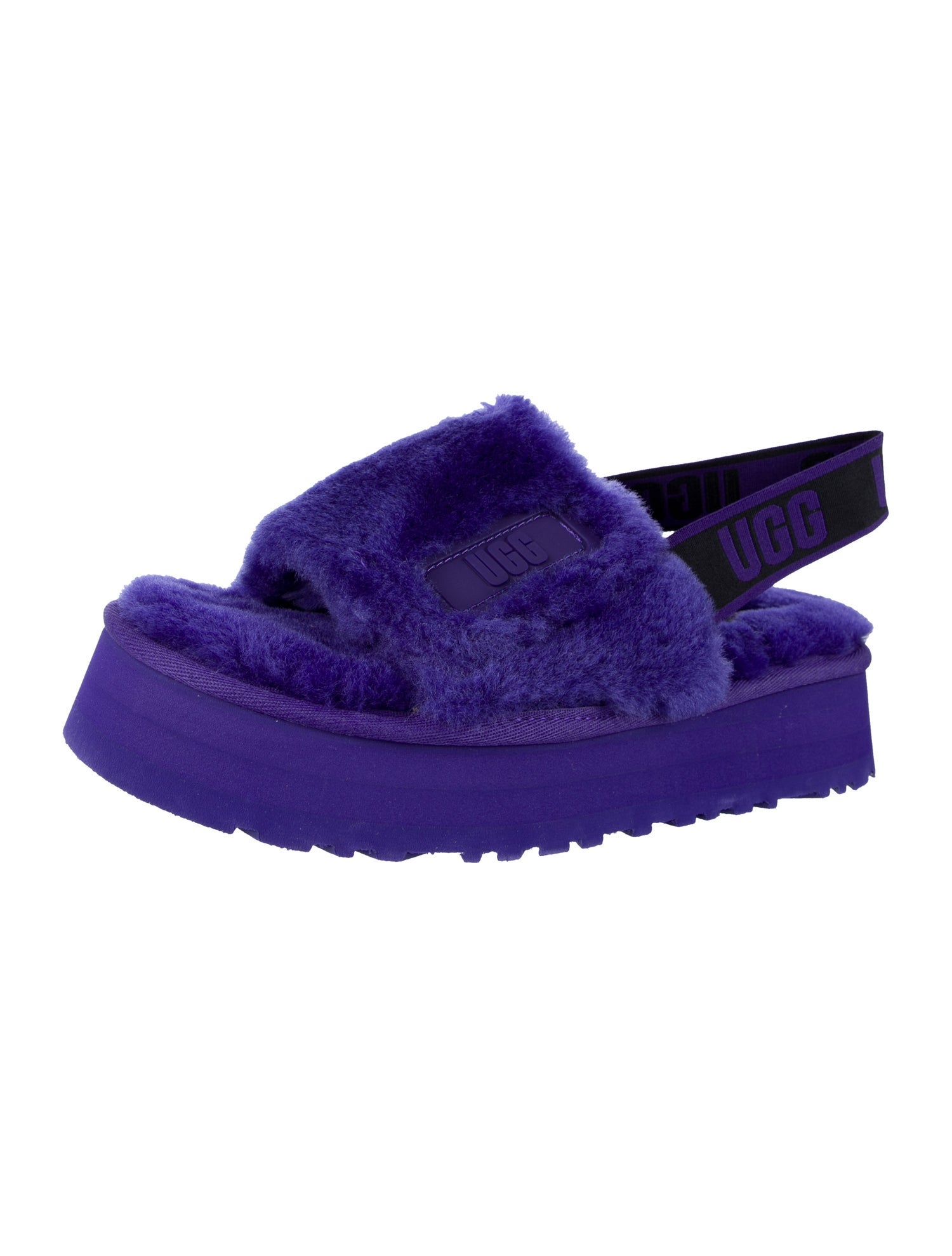 UGG Faux Fur Slingback Sandals