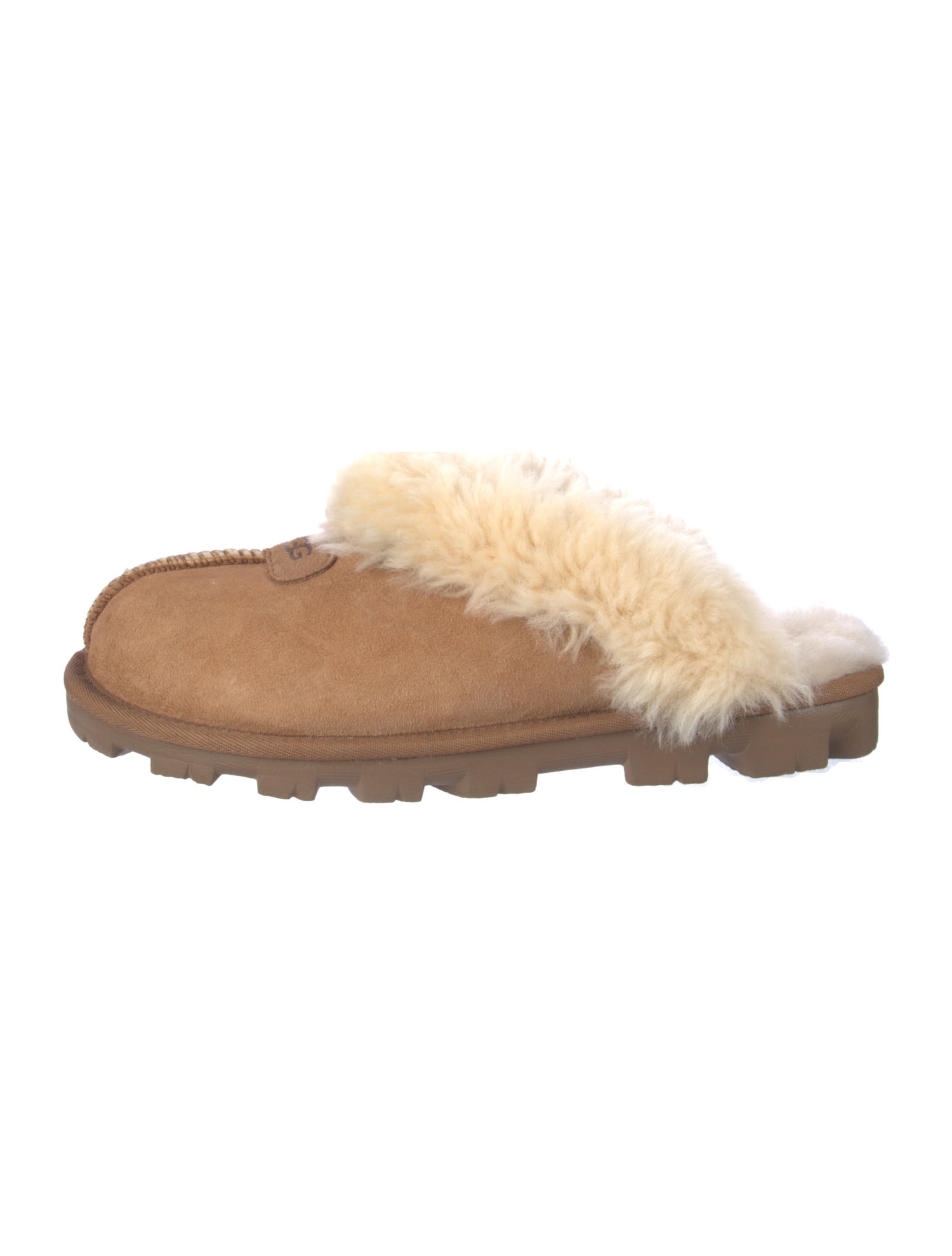UGG Suede Fur Trim Mules