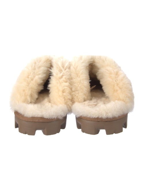 UGG Suede Fur Trim Mules