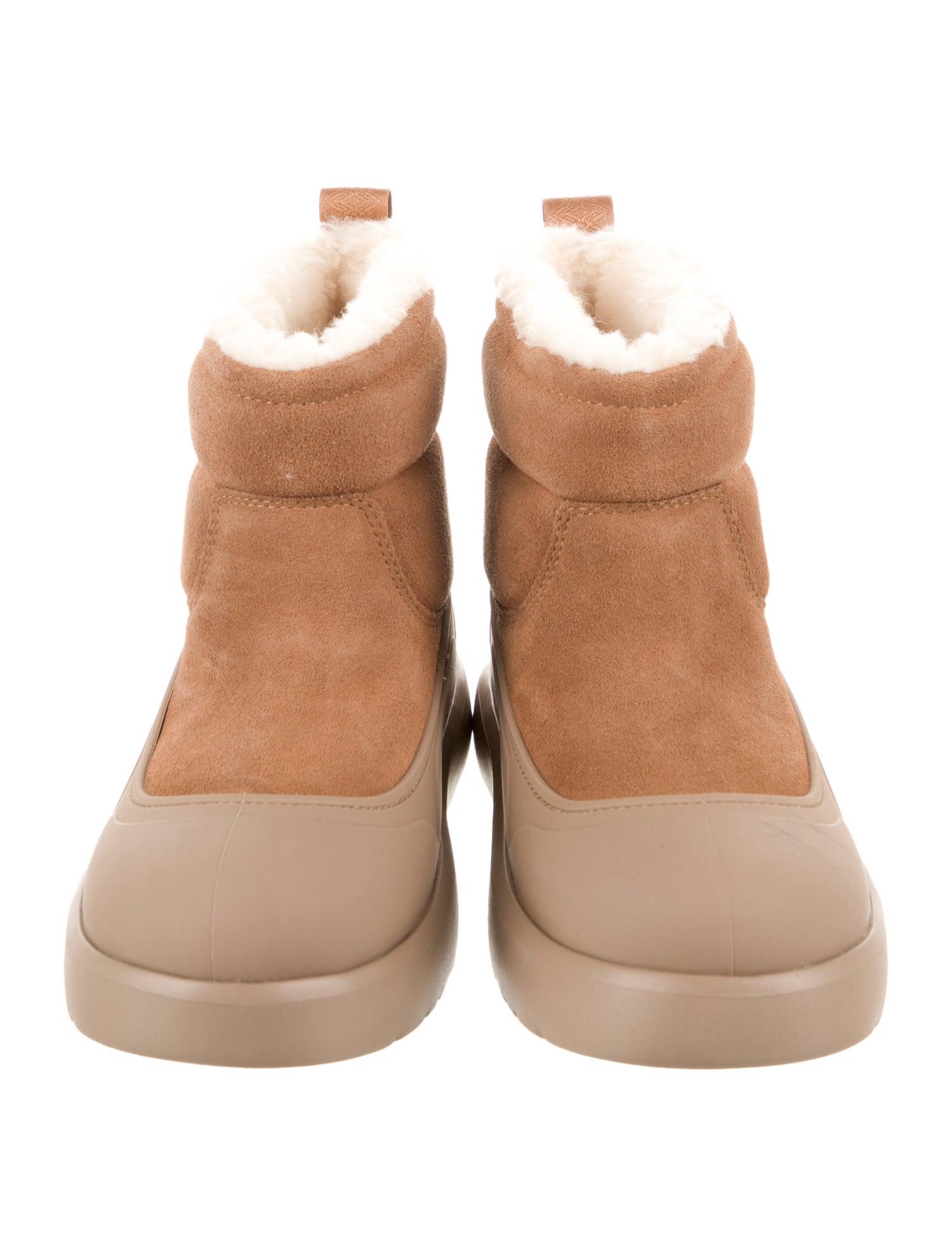 UGG Suede Wool Ankle Flat Rubber Boots