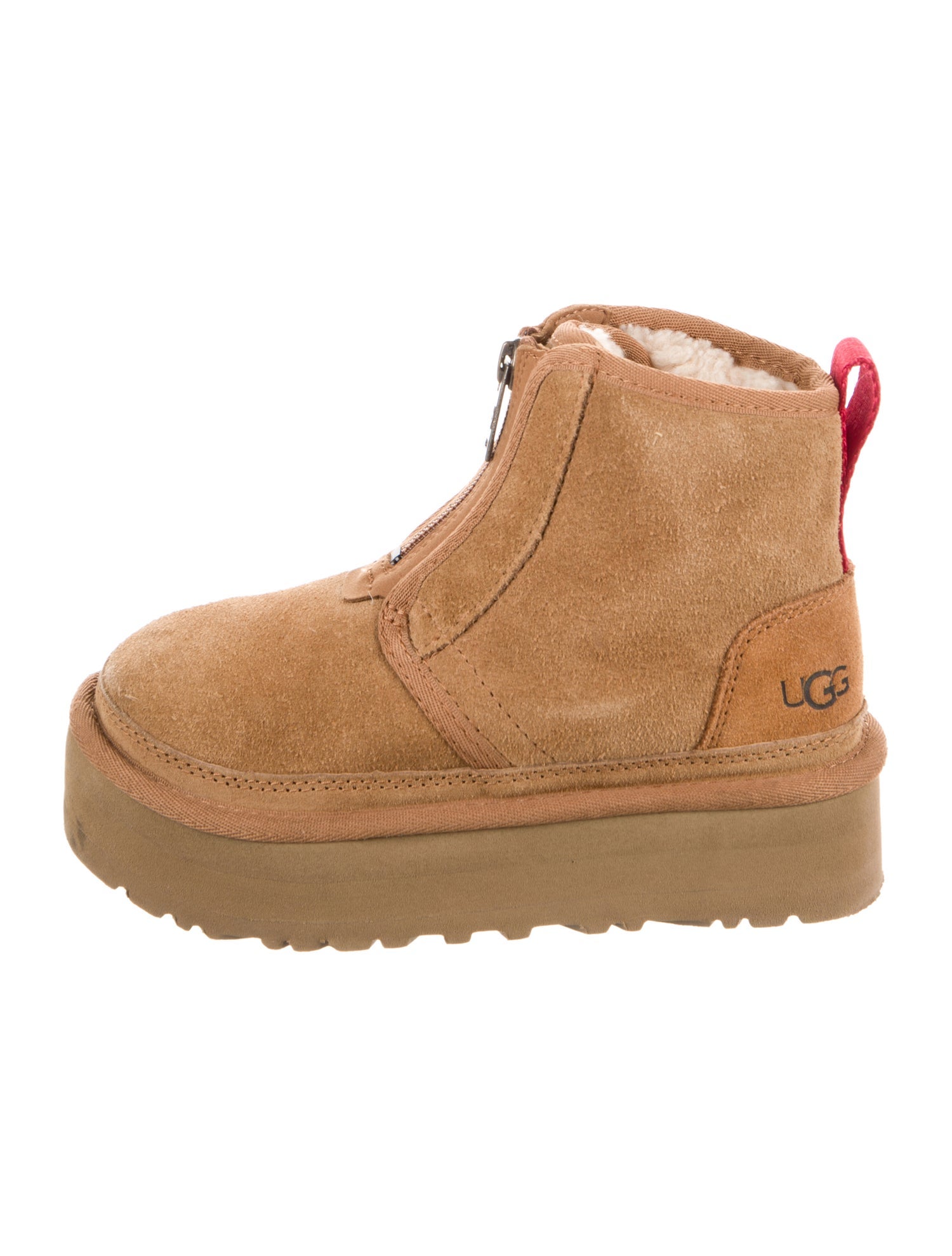 UGG Suede Girls Wool Ankle Rubber Boots