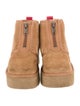 UGG Suede Girls Wool Ankle Rubber Boots
