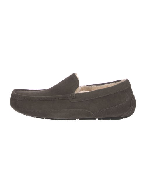UGG Suede Fur Trim Slippers