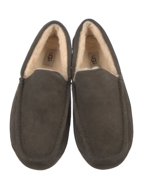 UGG Suede Fur Trim Slippers