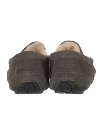 UGG Suede Fur Trim Slippers
