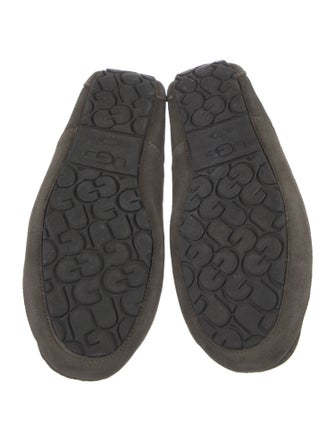 UGG Suede Fur Trim Slippers
