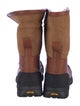 UGG Leather Fur Trim Snow Boots