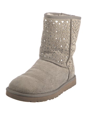 UGG Suede Cutout Accent Boots