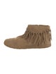 UGG Suede Fringe Trim Accent Boots