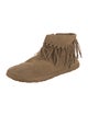 UGG Suede Fringe Trim Accent Boots