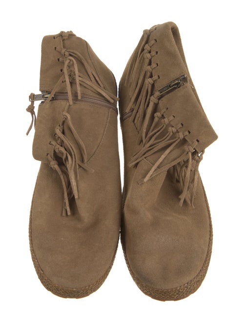 UGG Suede Fringe Trim Accent Boots