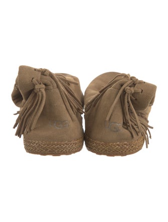UGG Suede Fringe Trim Accent Boots