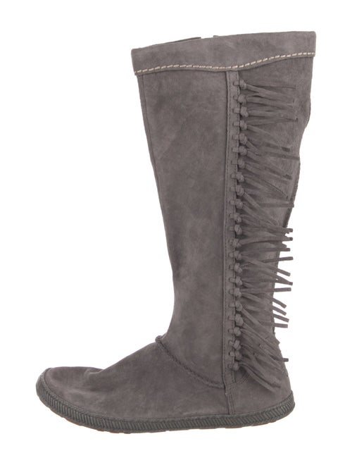 UGG Suede Fringe Trim Accent Boots