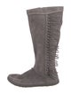 UGG Suede Fringe Trim Accent Boots