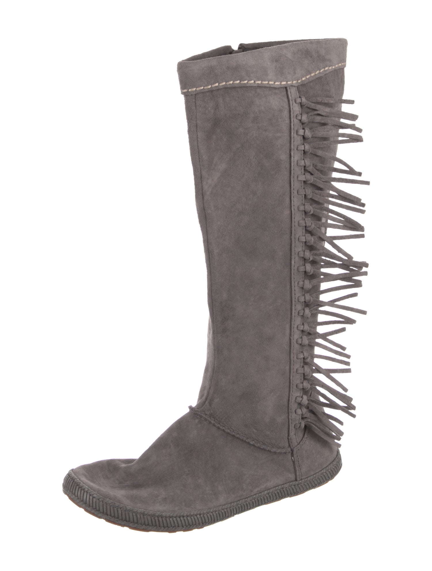 UGG Suede Fringe Trim Accent Boots