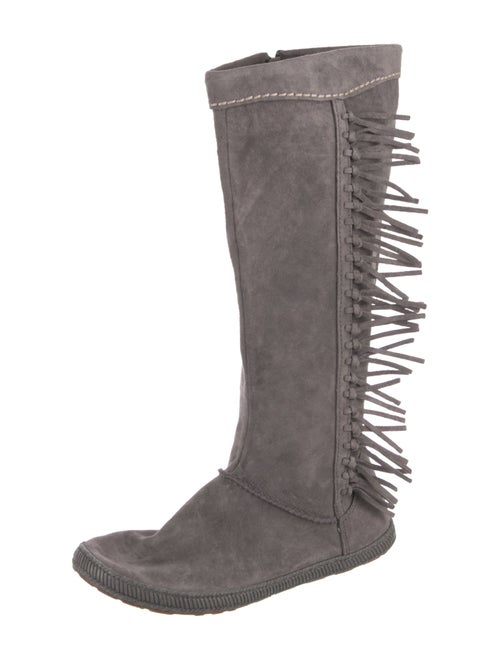 UGG Suede Fringe Trim Accent Boots