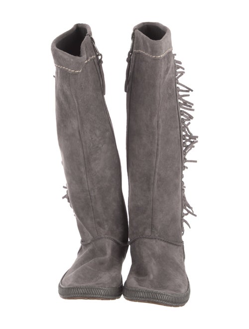 UGG Suede Fringe Trim Accent Boots