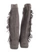 UGG Suede Fringe Trim Accent Boots