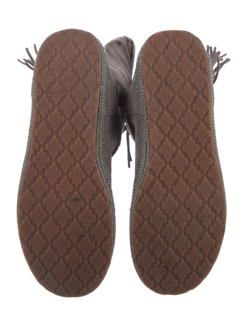 UGG Suede Fringe Trim Accent Boots