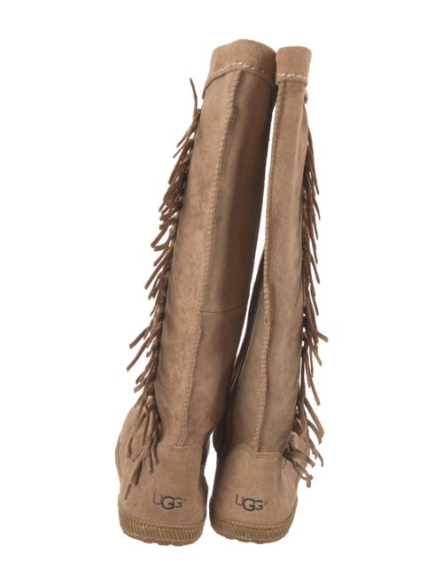 UGG Suede Fringe Trim Accent Boots