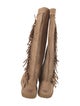 UGG Suede Fringe Trim Accent Boots