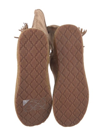 UGG Suede Fringe Trim Accent Boots