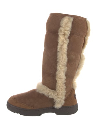 UGG Suede Colorblock Pattern Boots