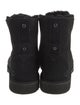 UGG Suede Fur Trim Combat Boots
