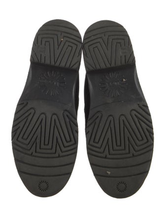 UGG Suede Fur Trim Combat Boots