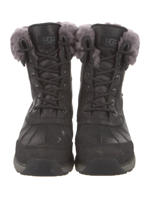 UGG Leather Colorblock Pattern Lace-Up Boots