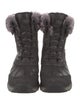 UGG Leather Colorblock Pattern Lace-Up Boots
