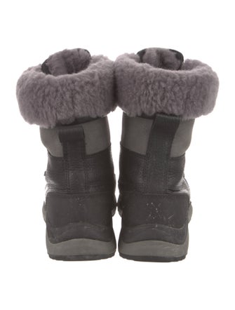 UGG Leather Colorblock Pattern Lace-Up Boots