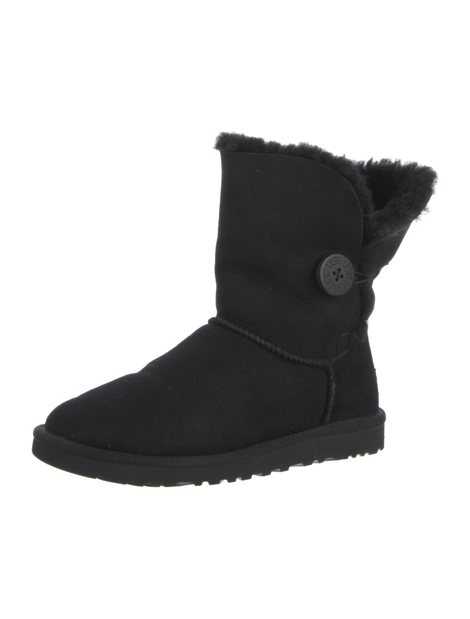 UGG Suede Fur Trim Boots