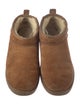 UGG Suede Fur Trim Lace-Up Boots