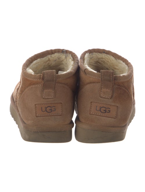 UGG Suede Fur Trim Lace-Up Boots