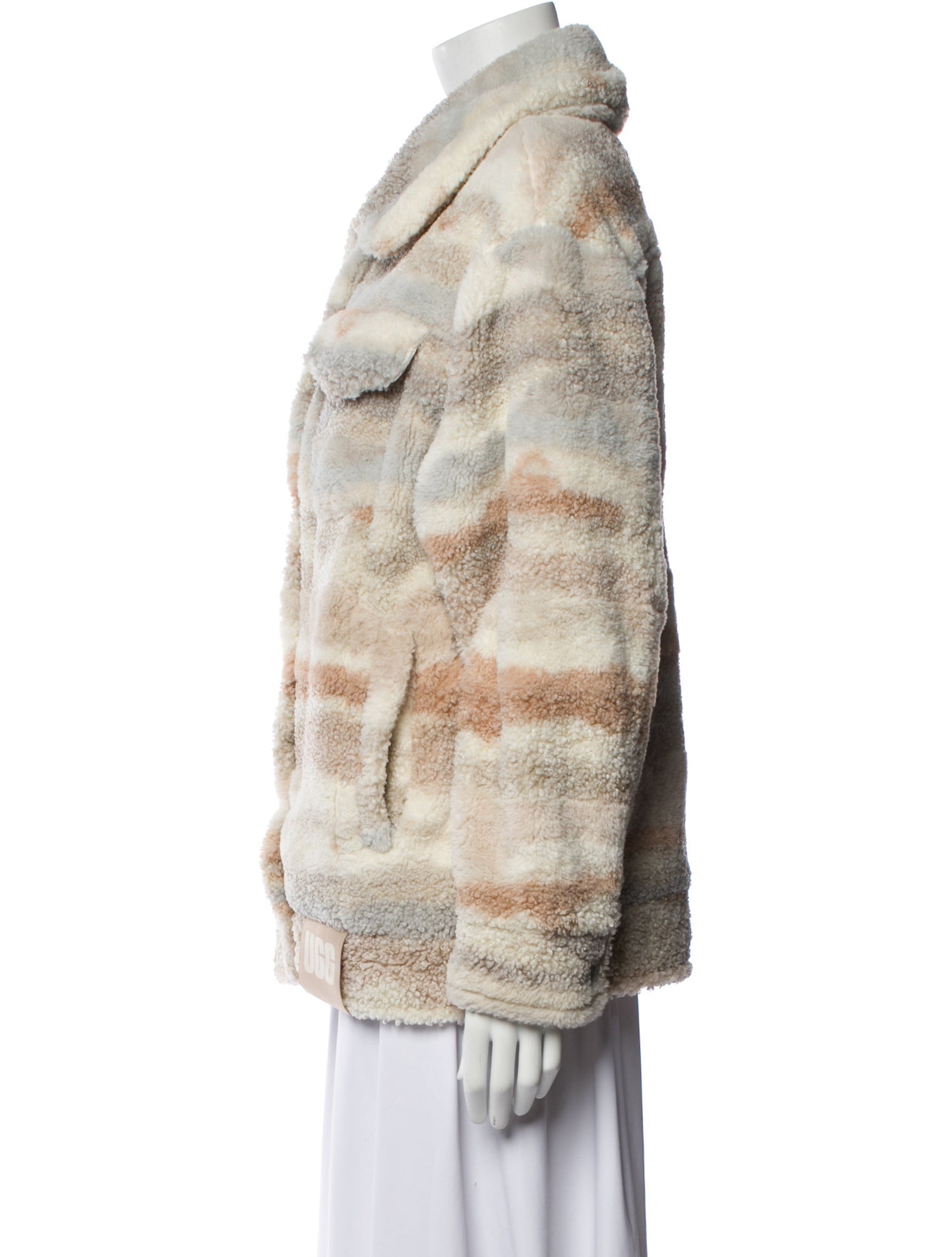 UGG Striped Faux Fur Jacket
