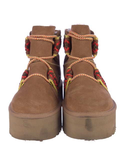 UGG Suede Printed Lace-Up Boots