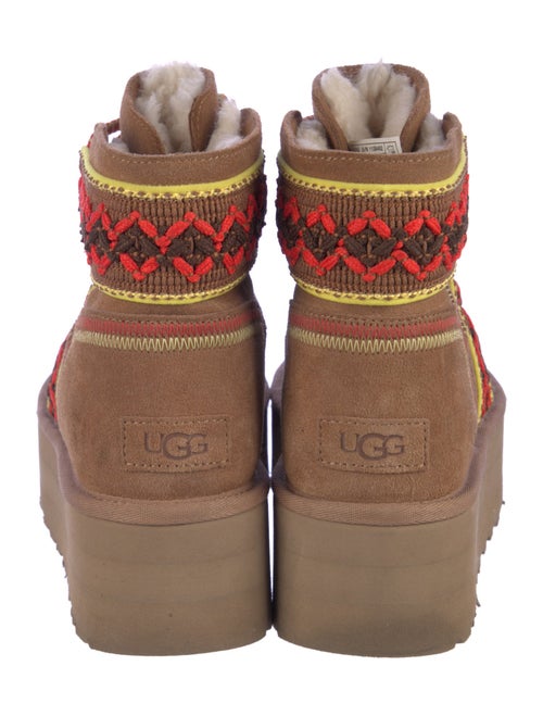 UGG Suede Printed Lace-Up Boots