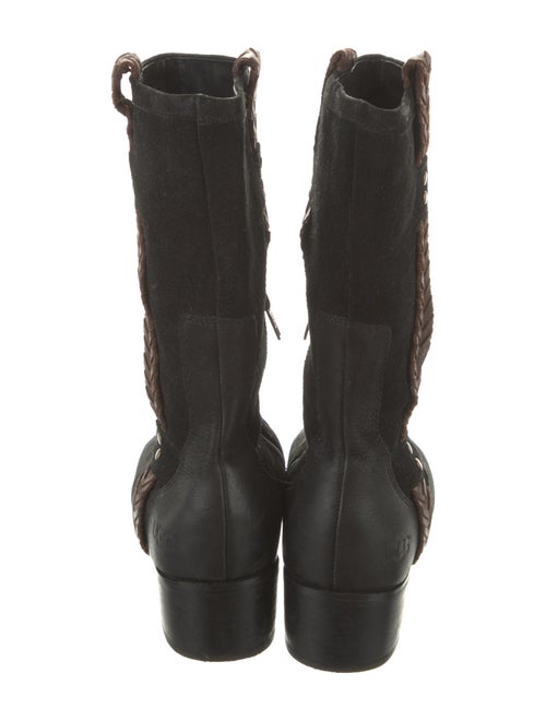 UGG Leather Whipstitch Trim Combat Boots