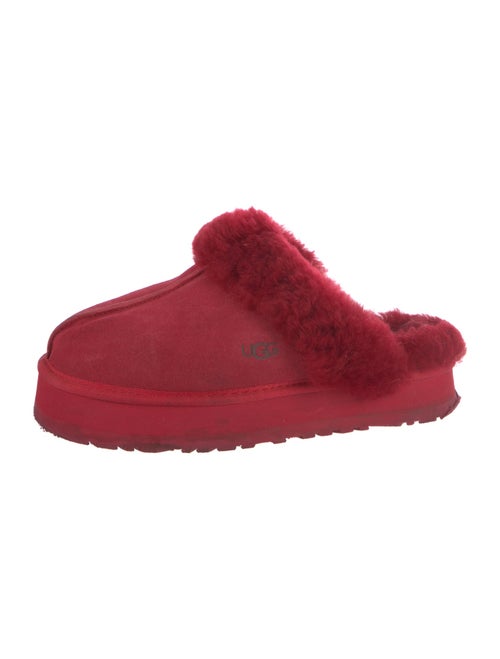 UGG Suede Fur Trim Mules